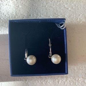 Swarovski Pearl Hoop Earrings